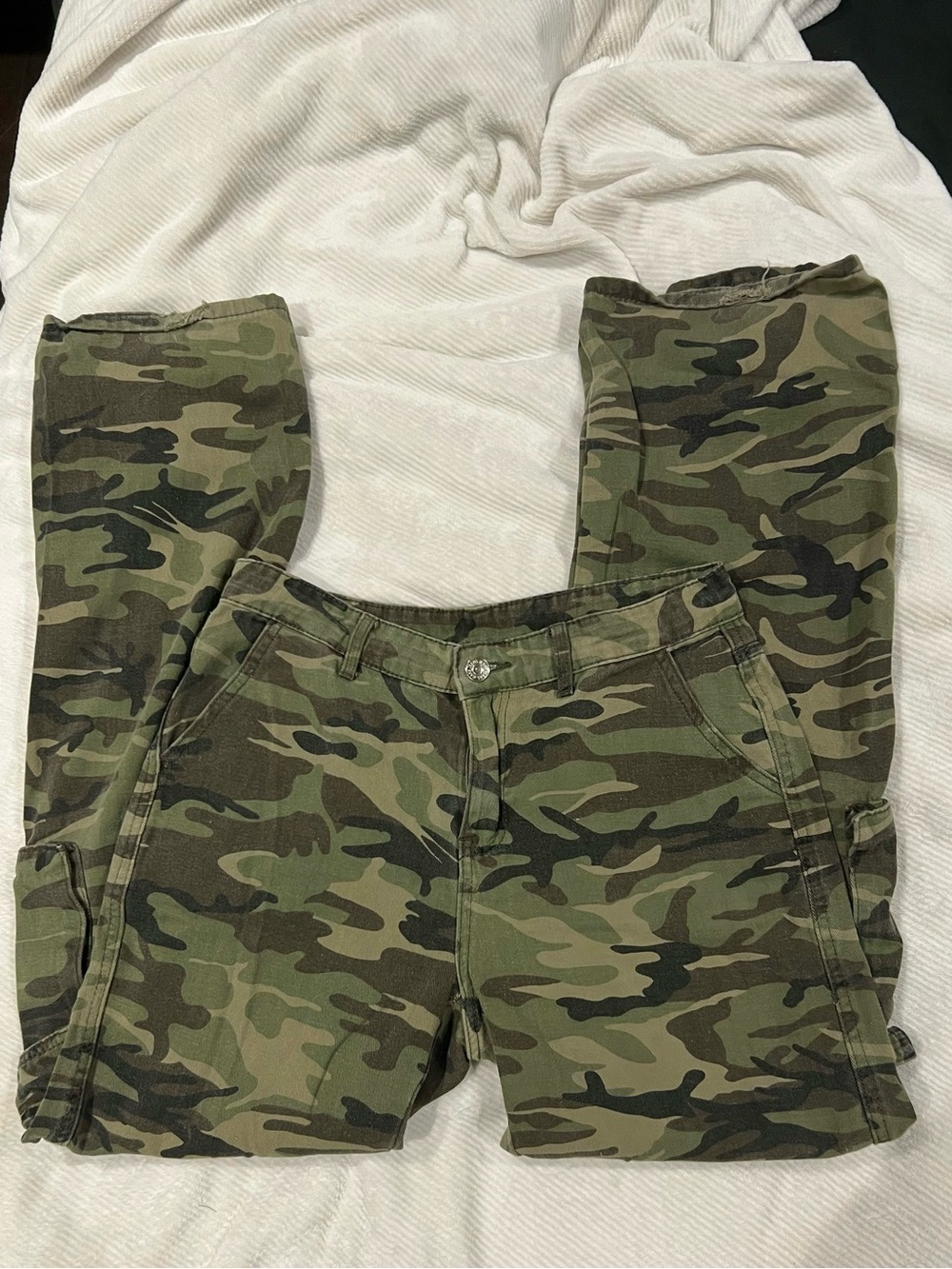 Green Camo Cargo Pants